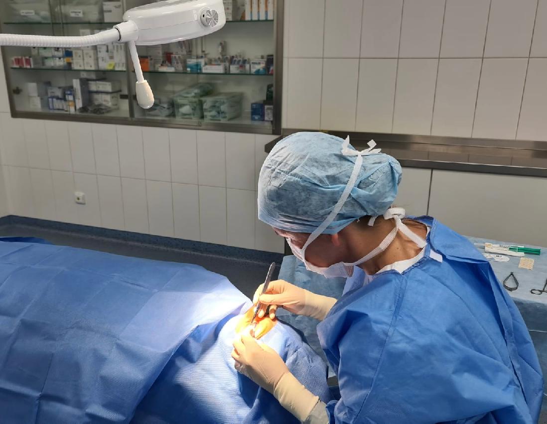 Průběh plastické operace víček na operačním sále